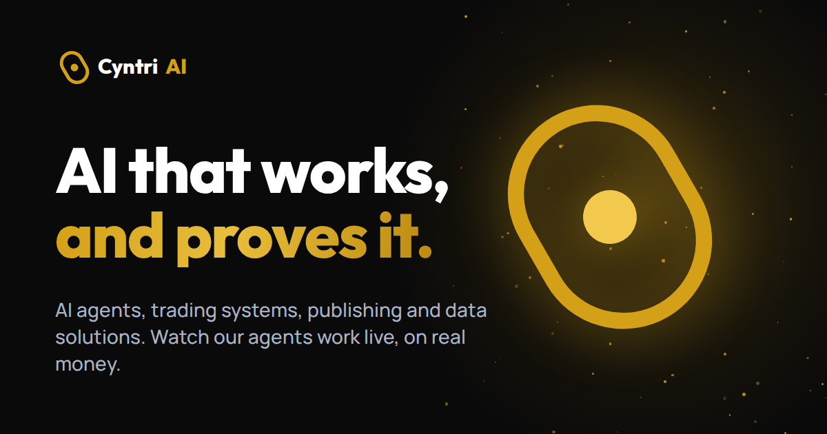Cyntri AI - Autonomous AI Agents for DeFi Yield Optimization